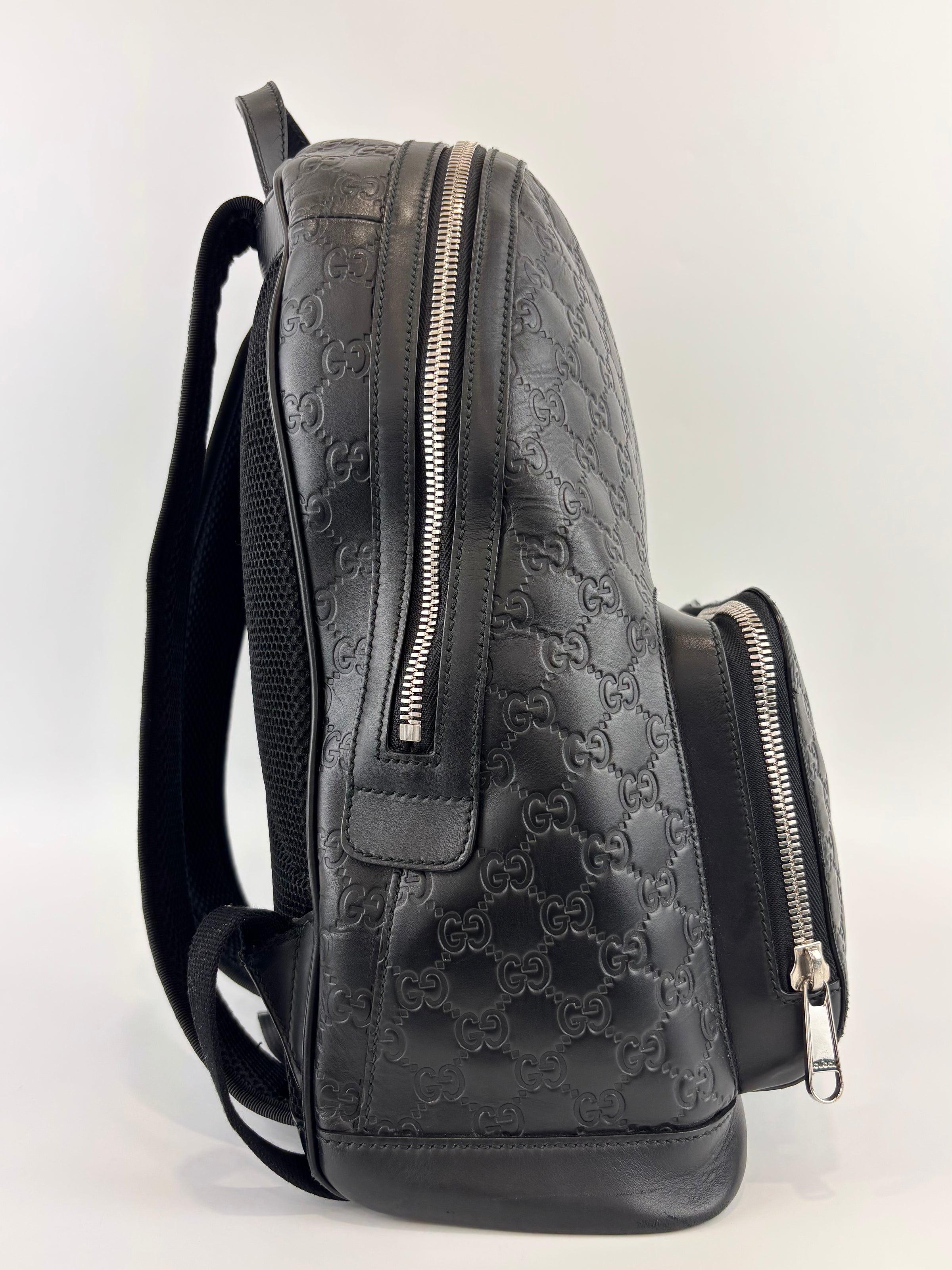 Guccissima Leather Signature Backpack Black