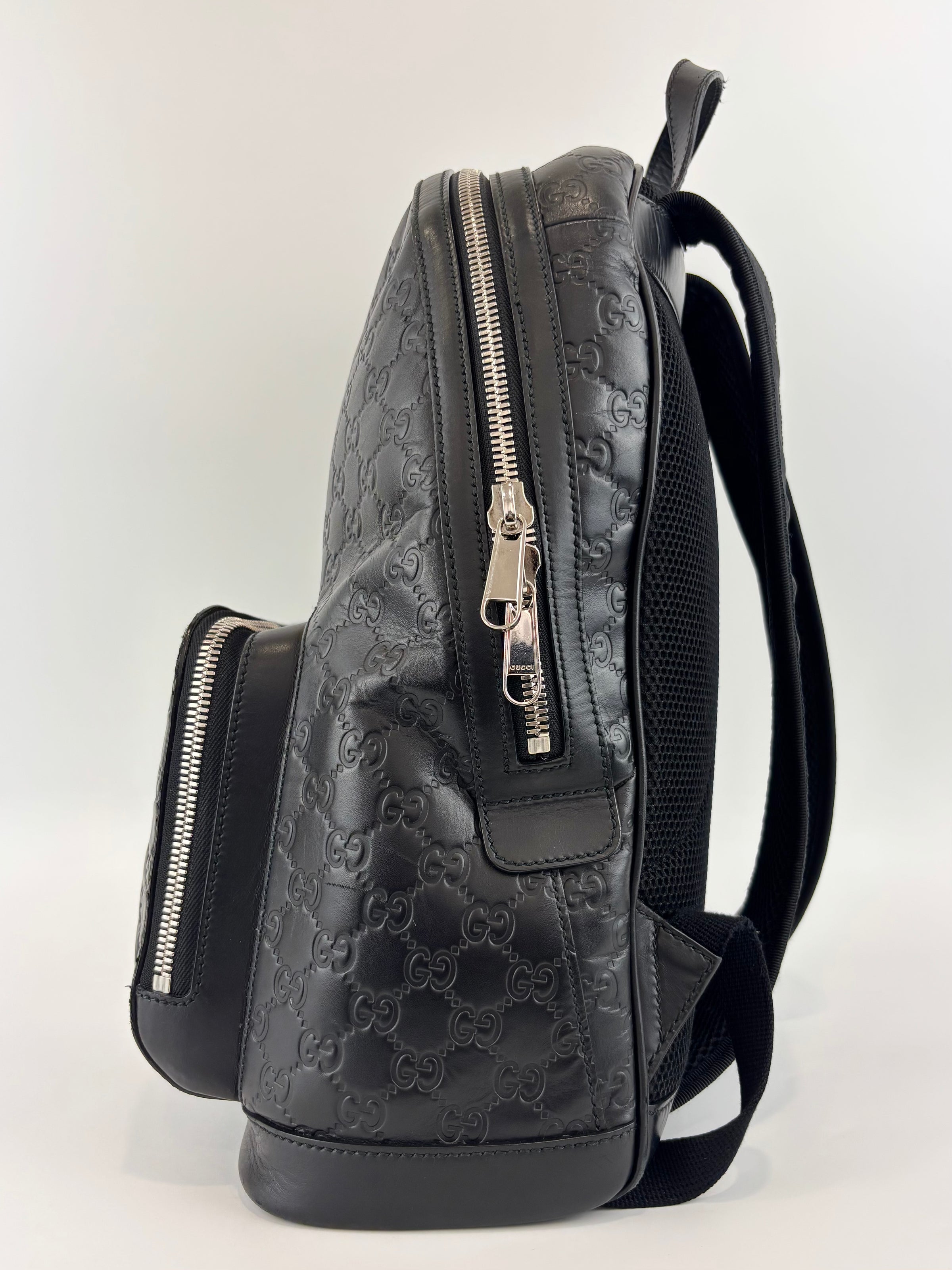 Guccissima Leather Signature Backpack Black
