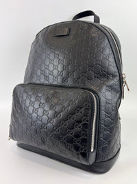 Guccissima Leather Signature Backpack Black