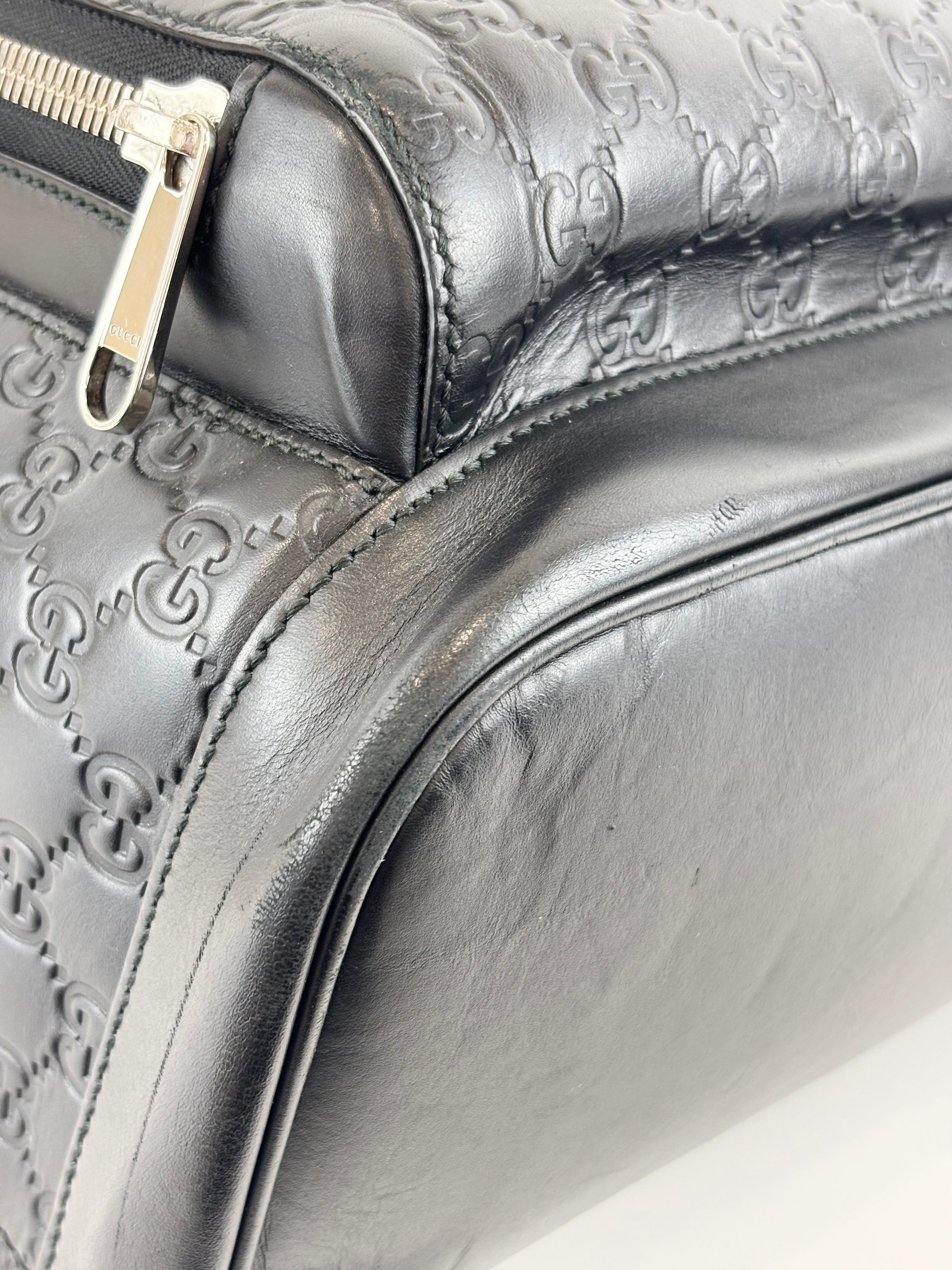 Guccissima Leather Signature Backpack Black