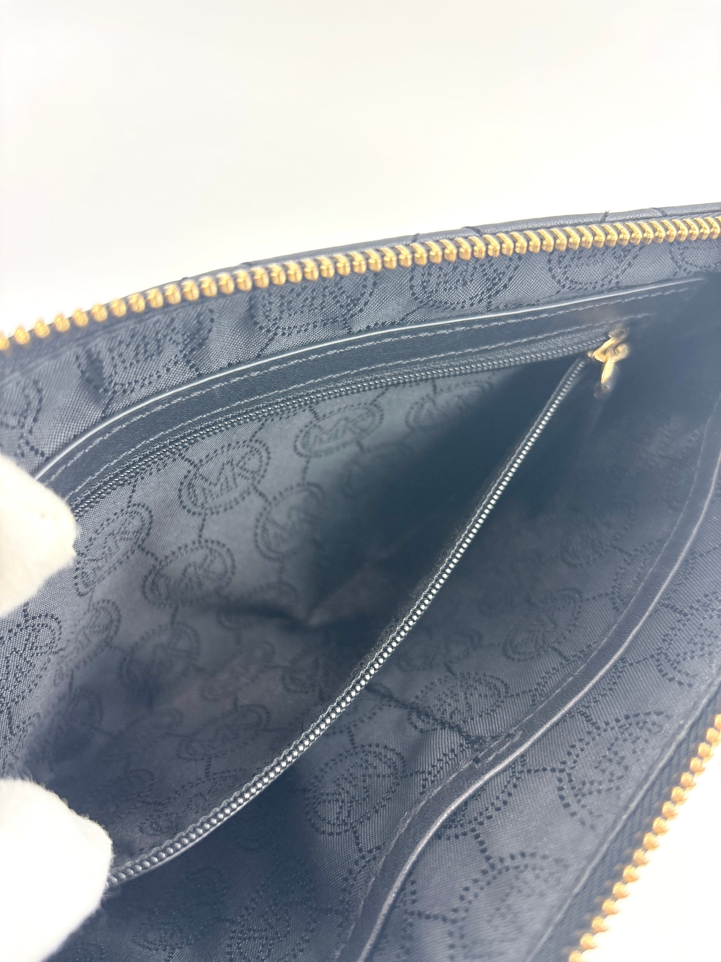 Selma Quilted Leather Zip Clutch