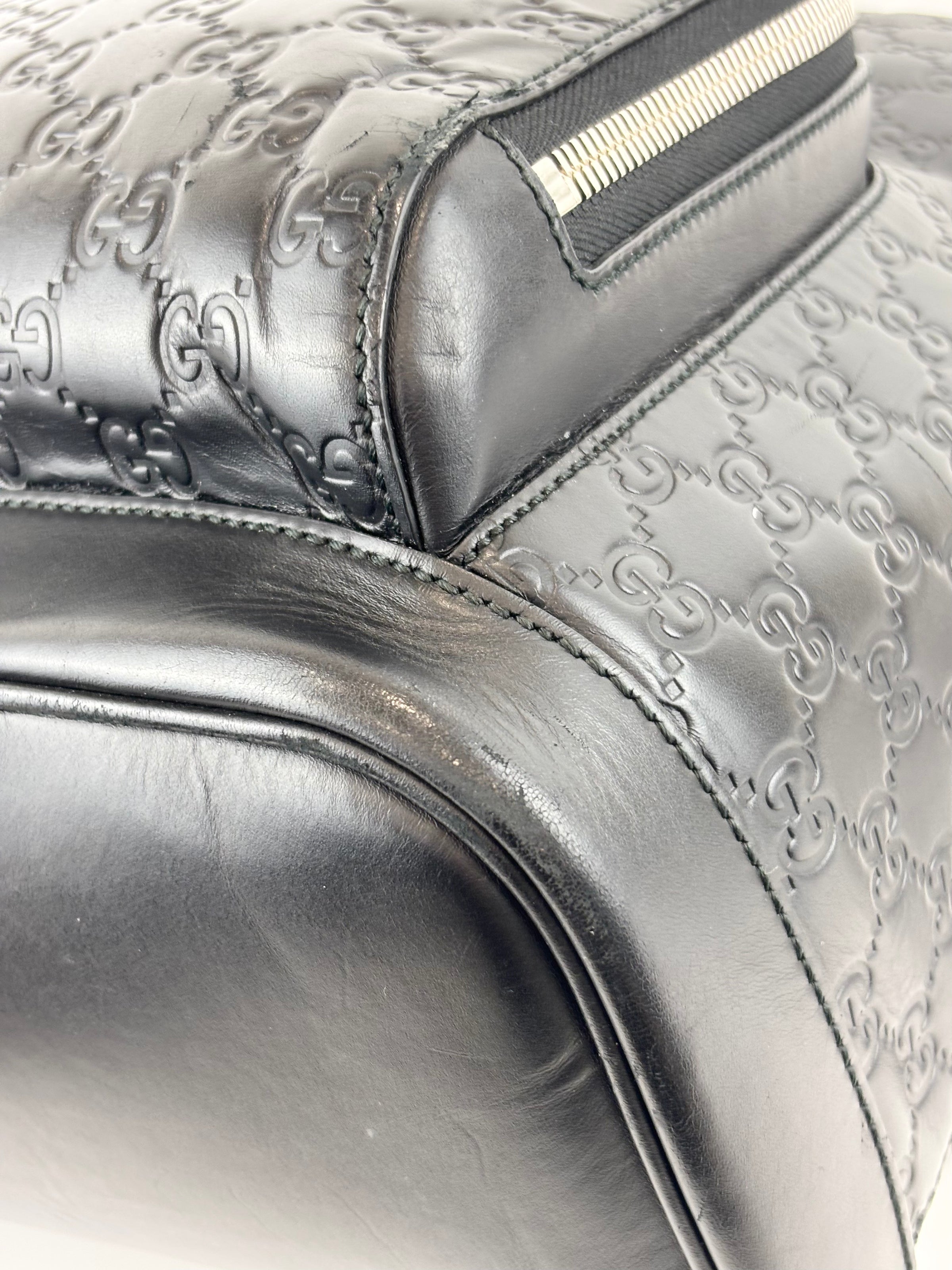 Guccissima Leather Signature Backpack Black