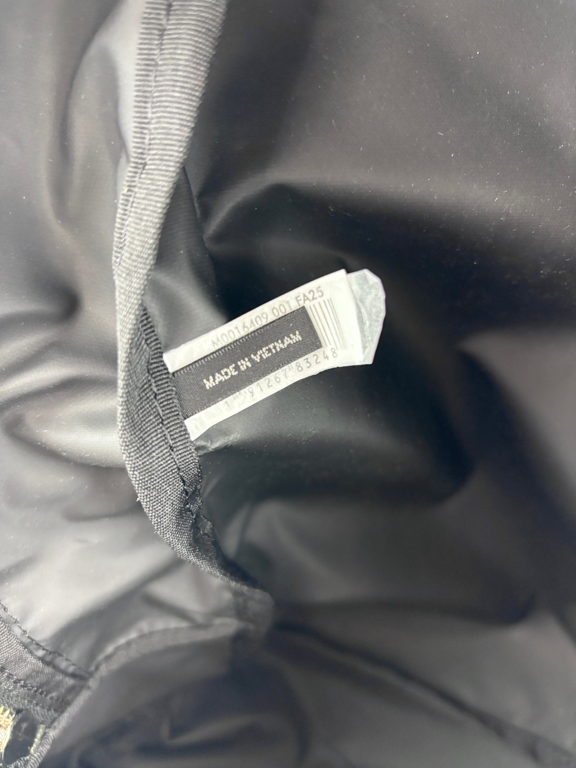 Nylon Printed Logo Backpack in Black