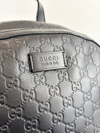 Guccissima Leather Signature Backpack Black