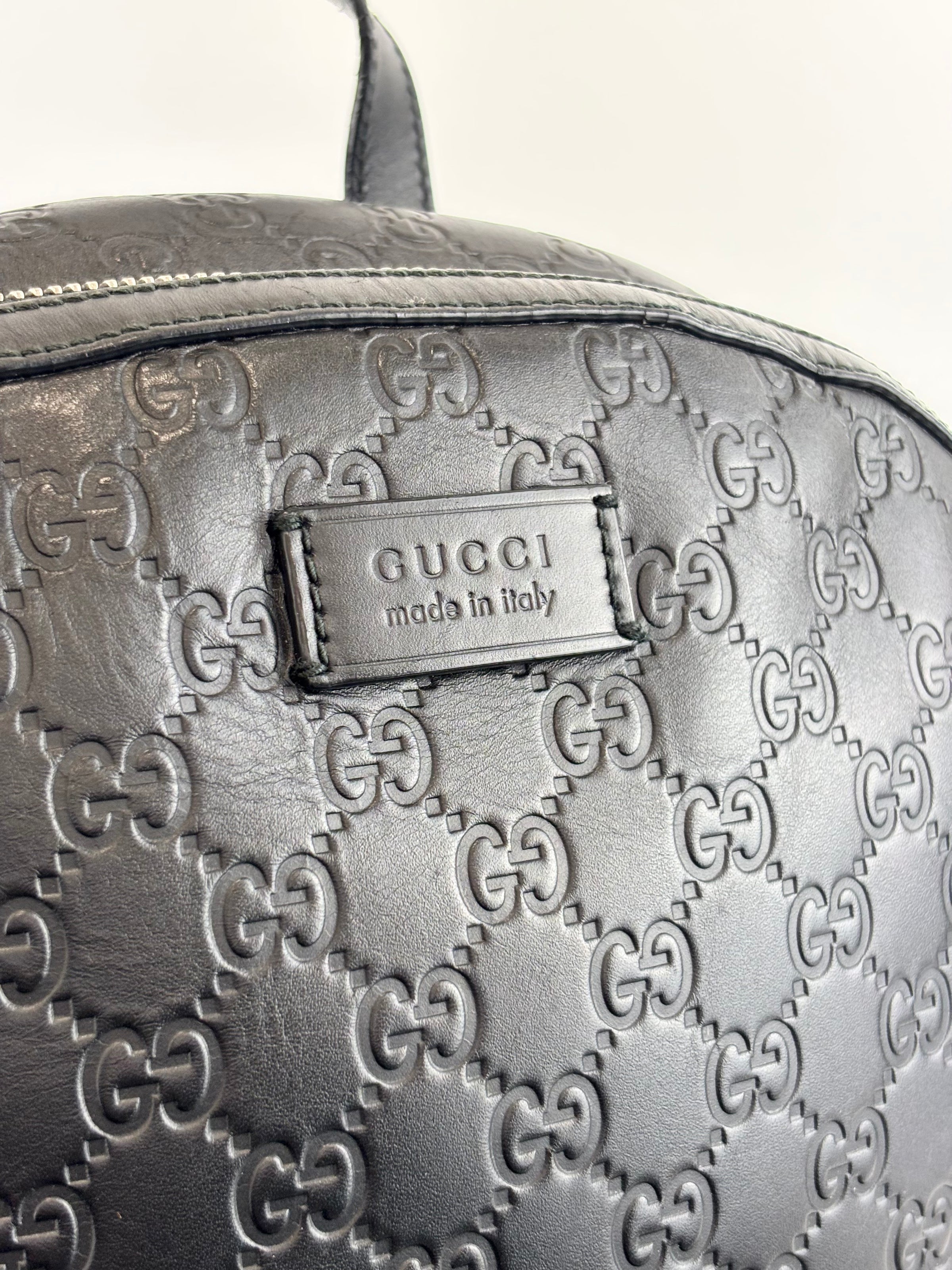 Guccissima Leather Signature Backpack Black
