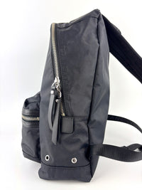 Nylon Printed Logo Backpack in Black