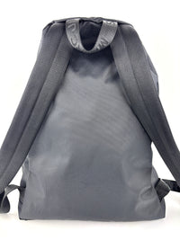 Nylon Printed Logo Backpack in Black