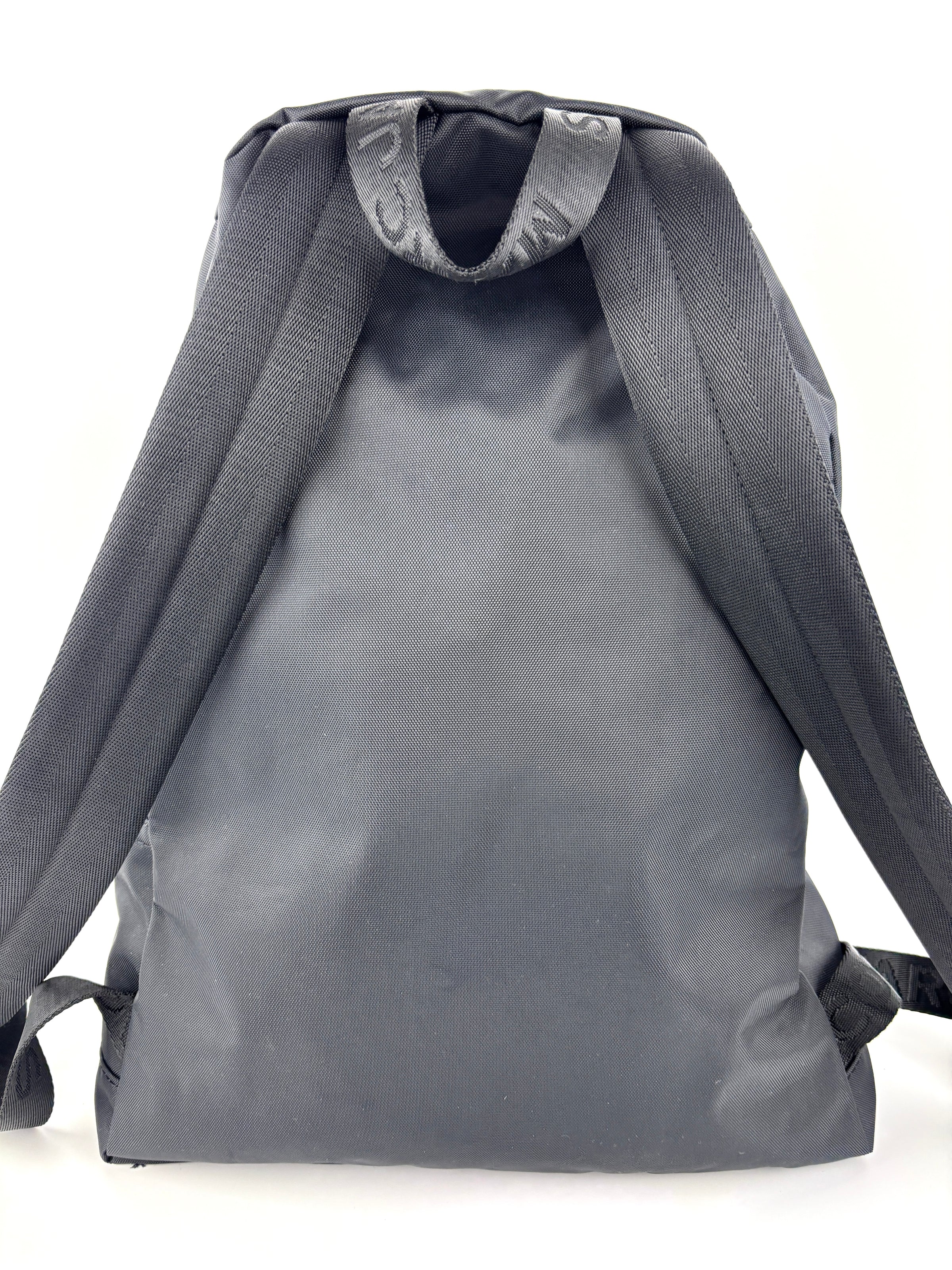Nylon Printed Logo Backpack in Black