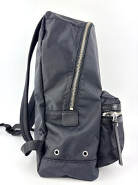 Nylon Printed Logo Backpack in Black