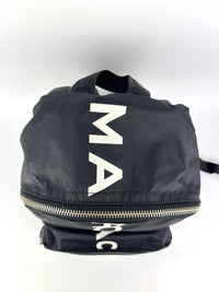 Nylon Printed Logo Backpack in Black