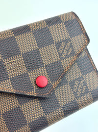 Victorine Wallet Damier Ebene Cerise - Glampot