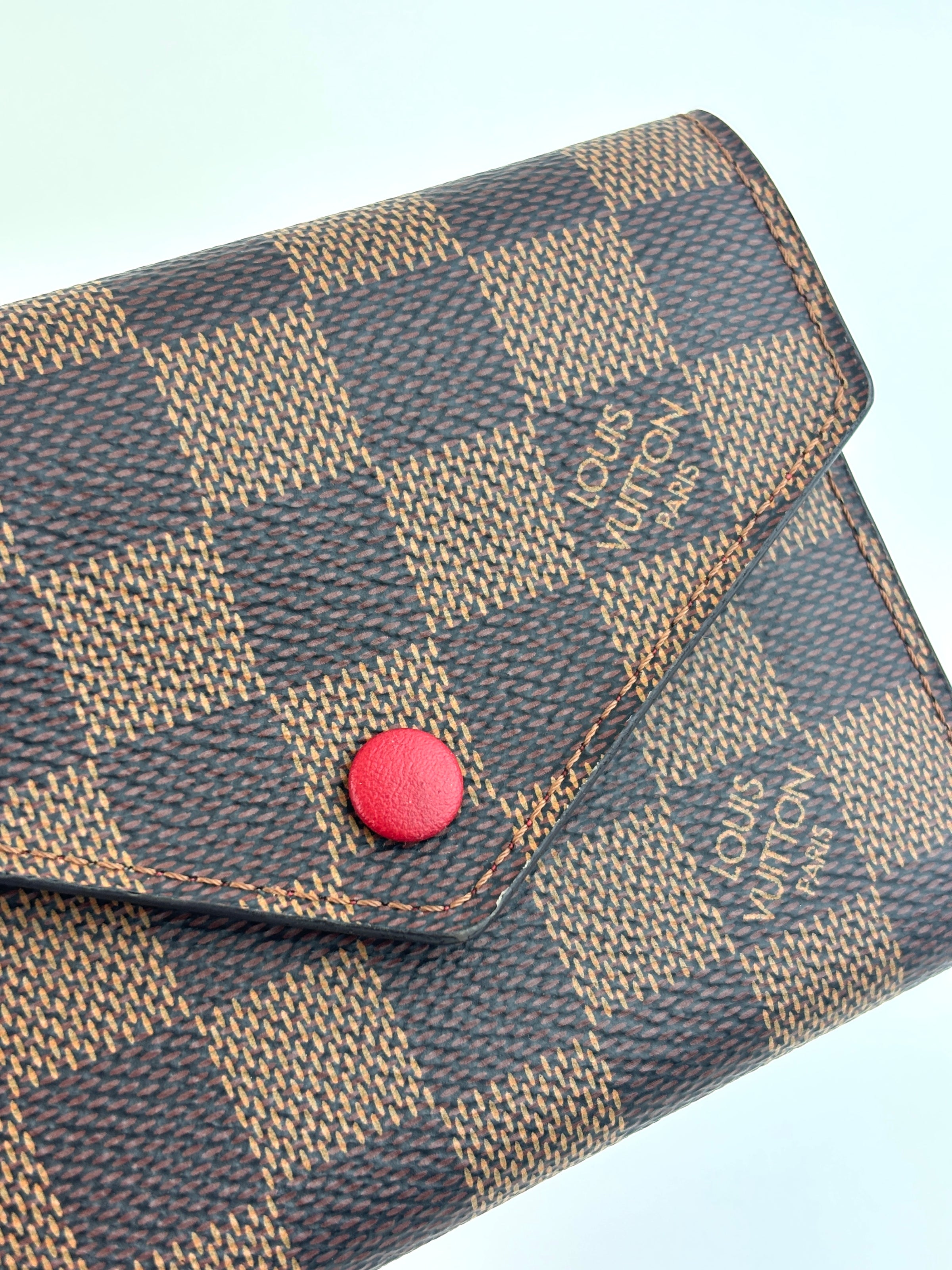 Victorine Wallet Damier Ebene Cerise - Glampot