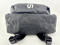 Nylon Printed Logo Backpack in Black