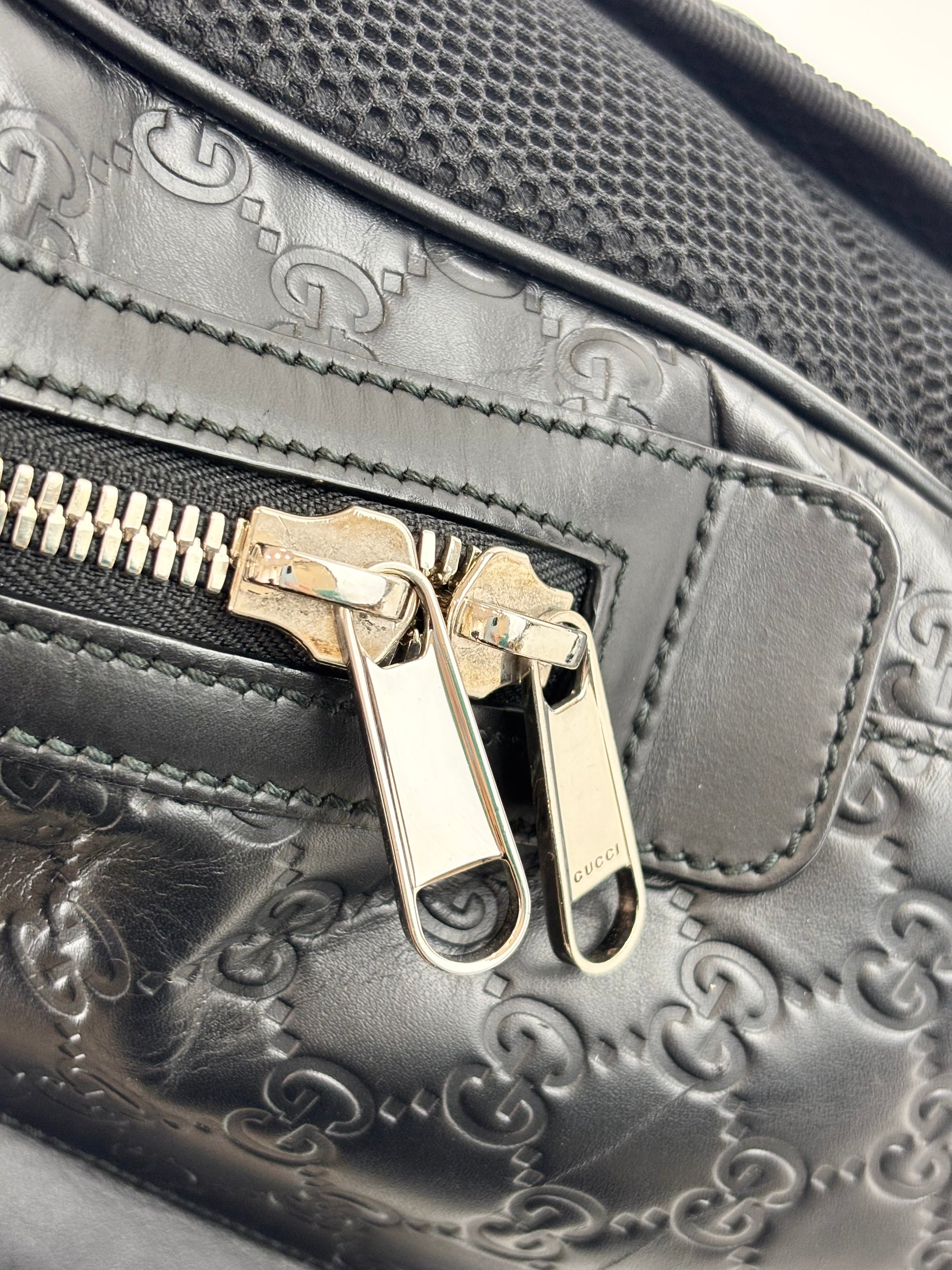 Guccissima Leather Signature Backpack Black