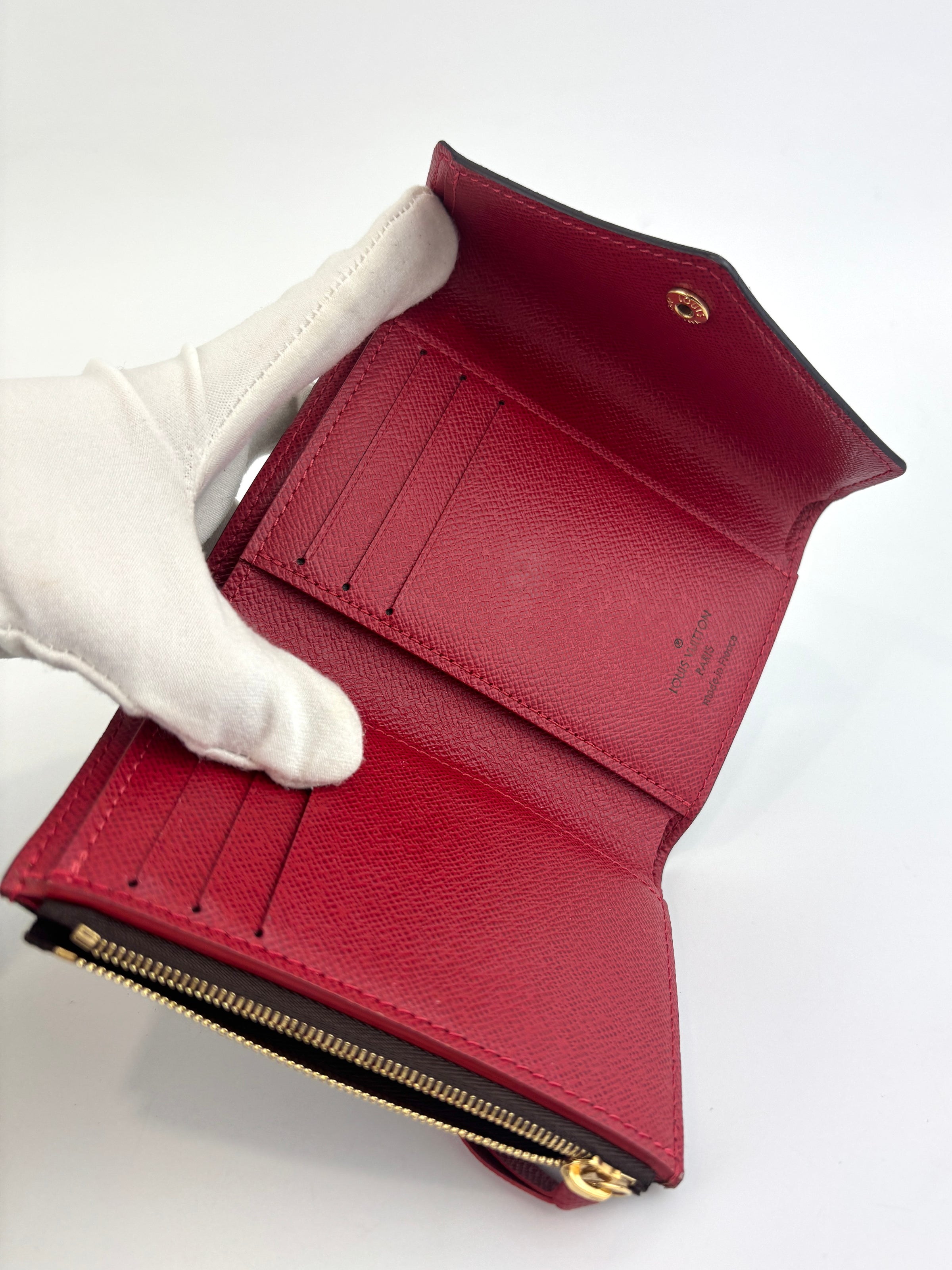 Victorine Wallet Damier Ebene Cerise - Glampot