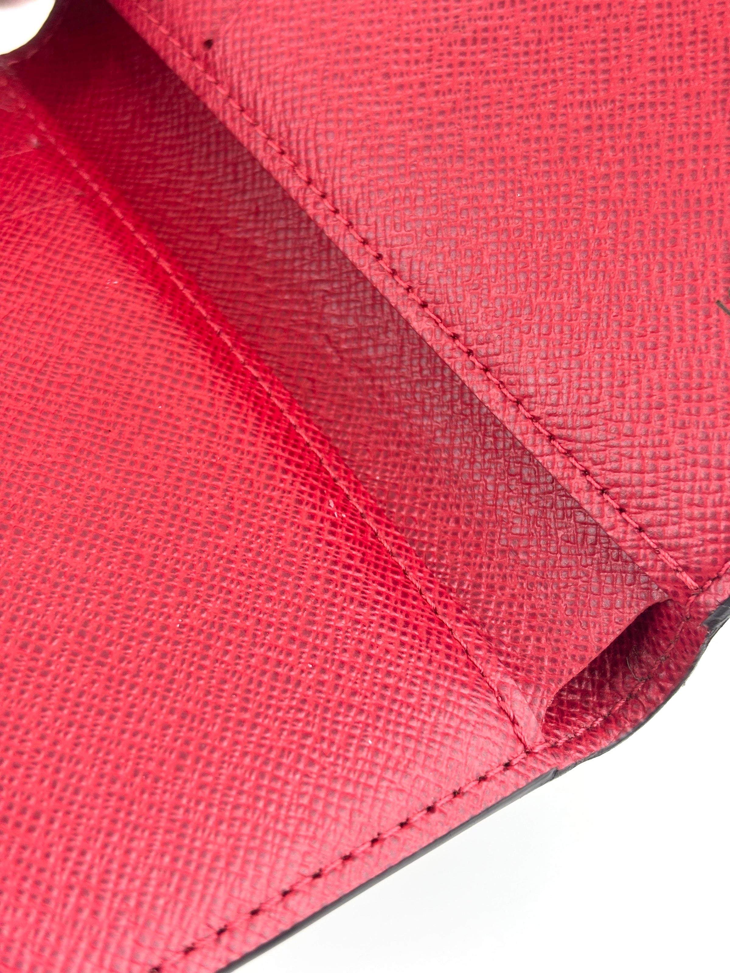 Victorine Wallet Damier Ebene Cerise - Glampot