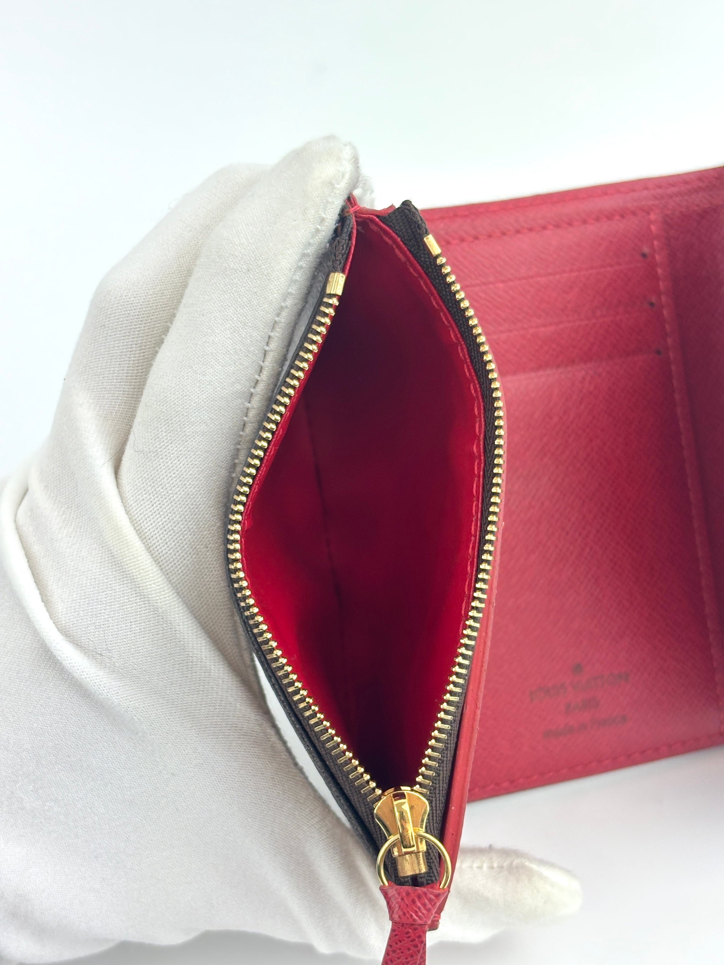 Victorine Wallet Damier Ebene Cerise - Glampot