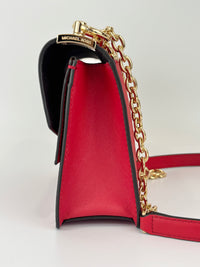 Greenwich Small Saffiano Leather Crossbody Bag Red