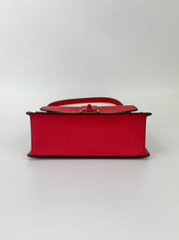 Greenwich Small Saffiano Leather Crossbody Bag Red