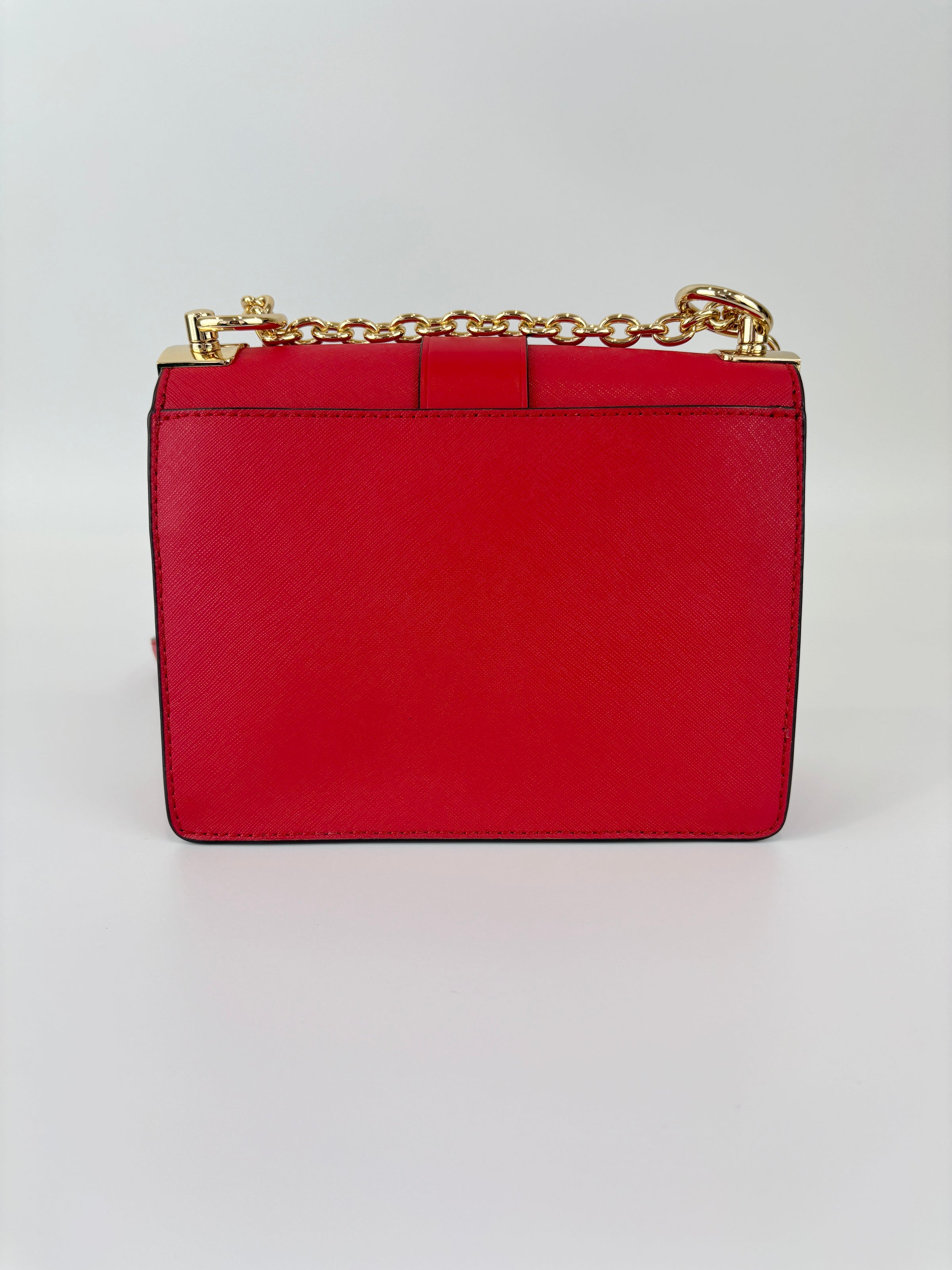 Greenwich Small Saffiano Leather Crossbody Bag Red