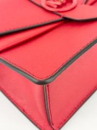 Greenwich Small Saffiano Leather Crossbody Bag Red