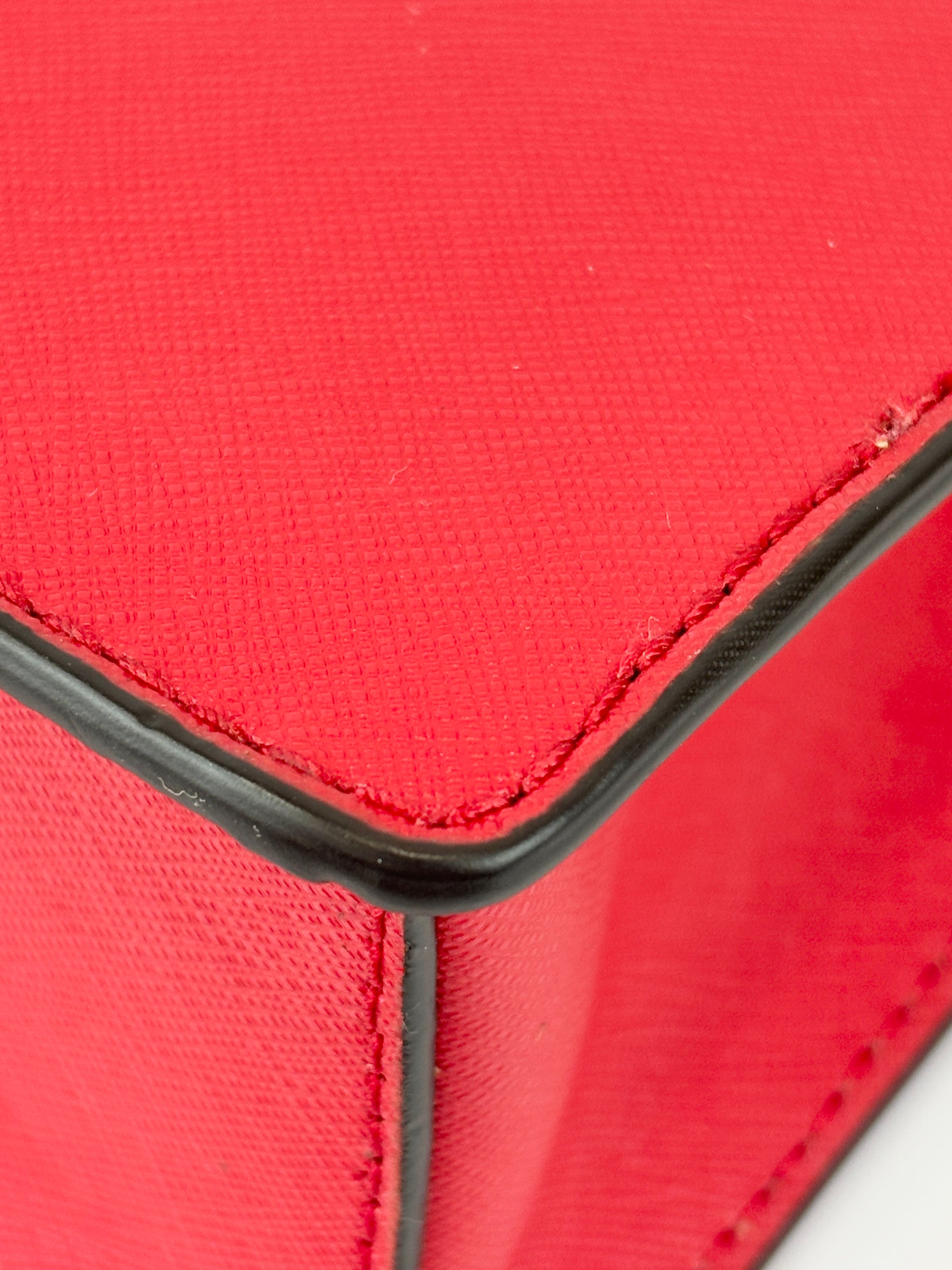 Greenwich Small Saffiano Leather Crossbody Bag Red