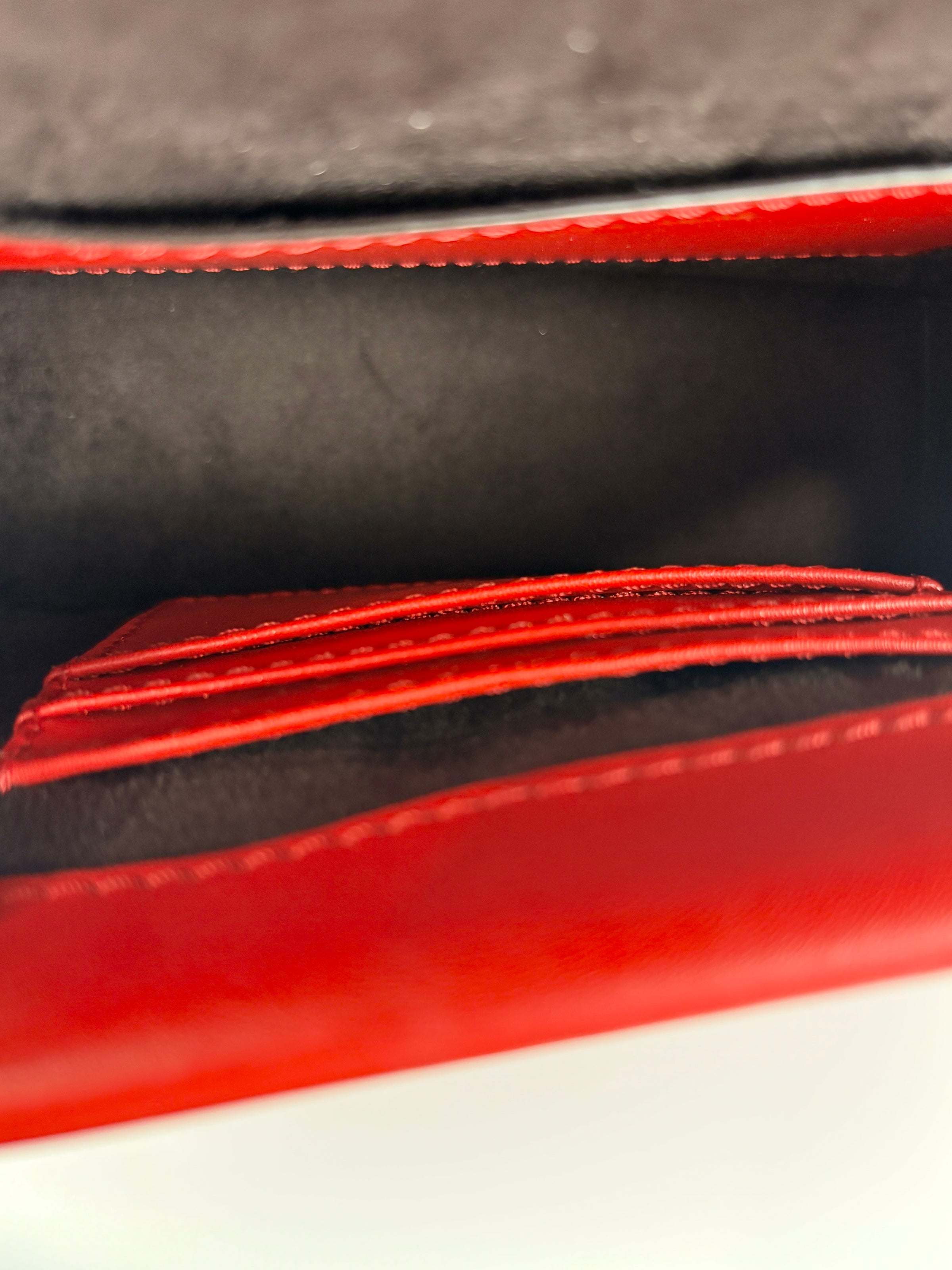 Greenwich Small Saffiano Leather Crossbody Bag Red