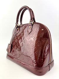 Alma PM Rouge Fauviste Monogram Vernis