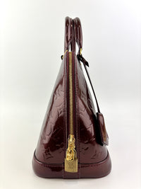 Alma PM Rouge Fauviste Monogram Vernis