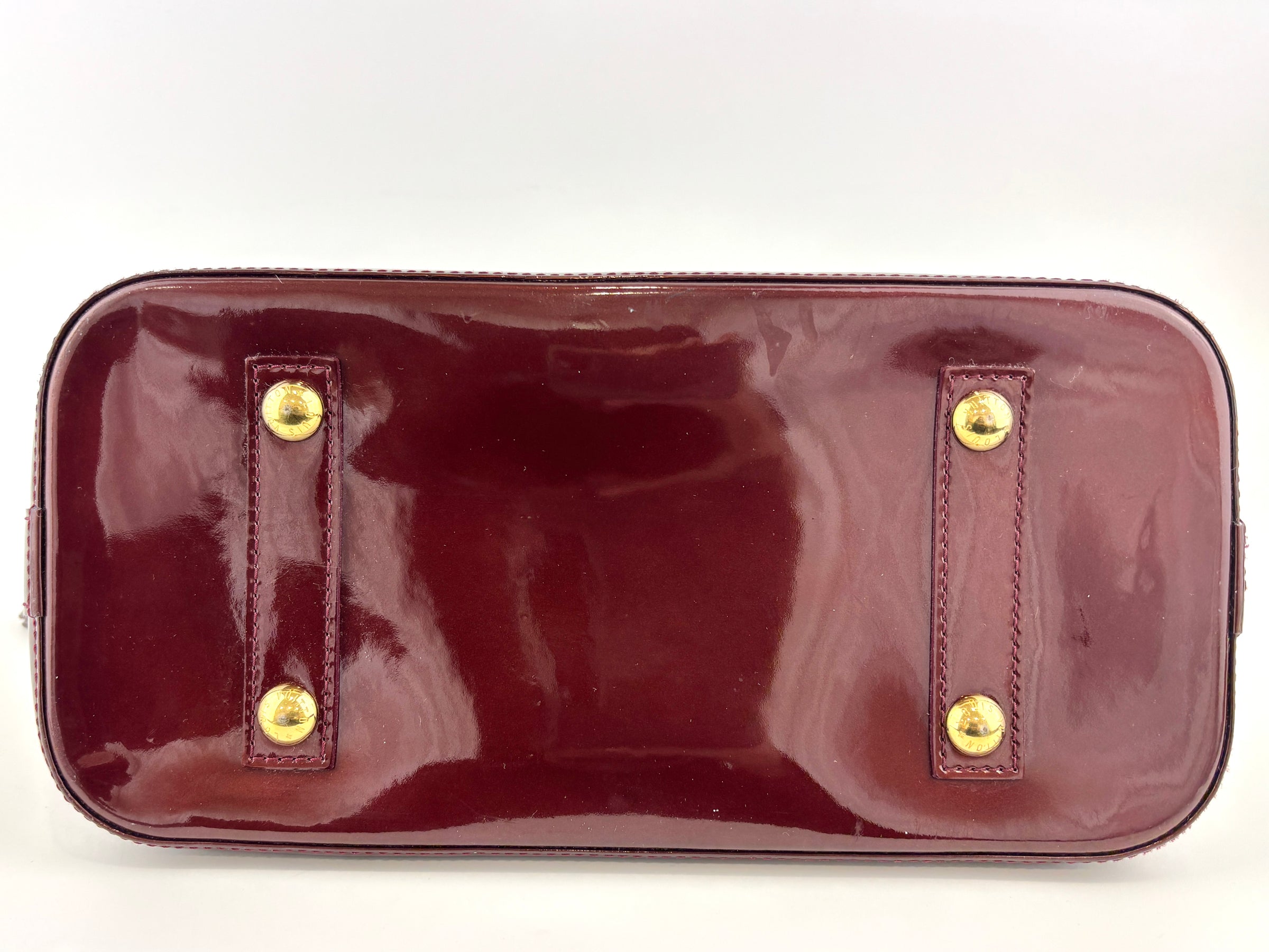 Alma PM Rouge Fauviste Monogram Vernis