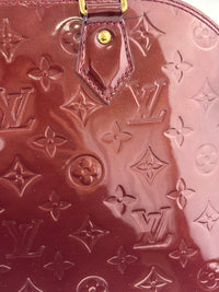 Alma PM Rouge Fauviste Monogram Vernis