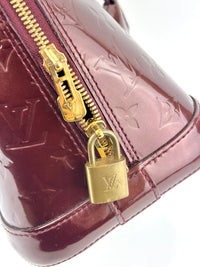 Alma PM Rouge Fauviste Monogram Vernis