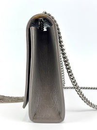 Medium Kate Tassel Grey Croc Embossed SHW