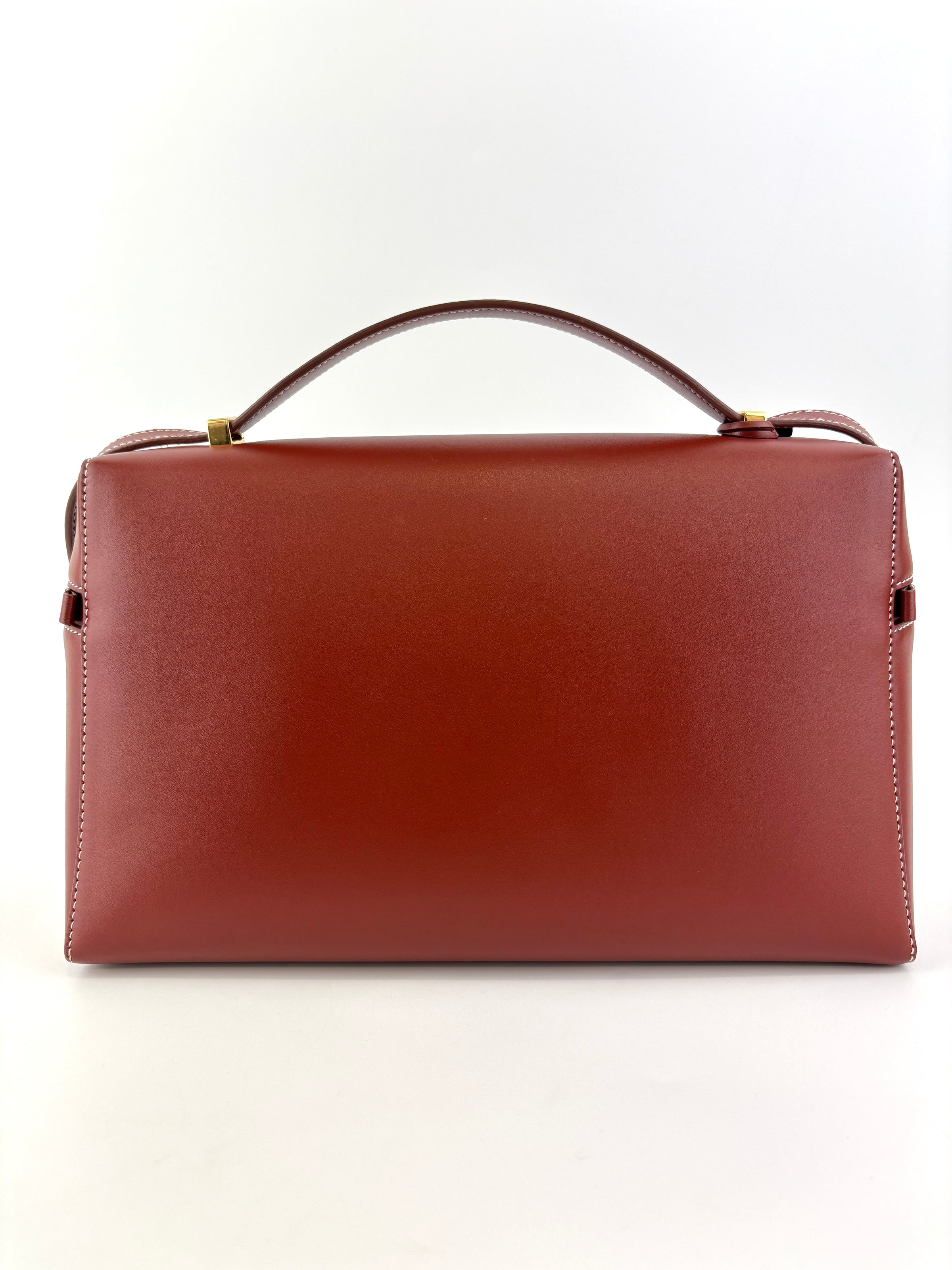 Extra Bag L27 Smooth Calfskin Leather Smoked Caramel/Sun Gold - Glampot