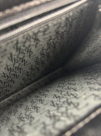 Vintage Embossed Lizard Leather Shoulder Bag in Black GHW - Glampot