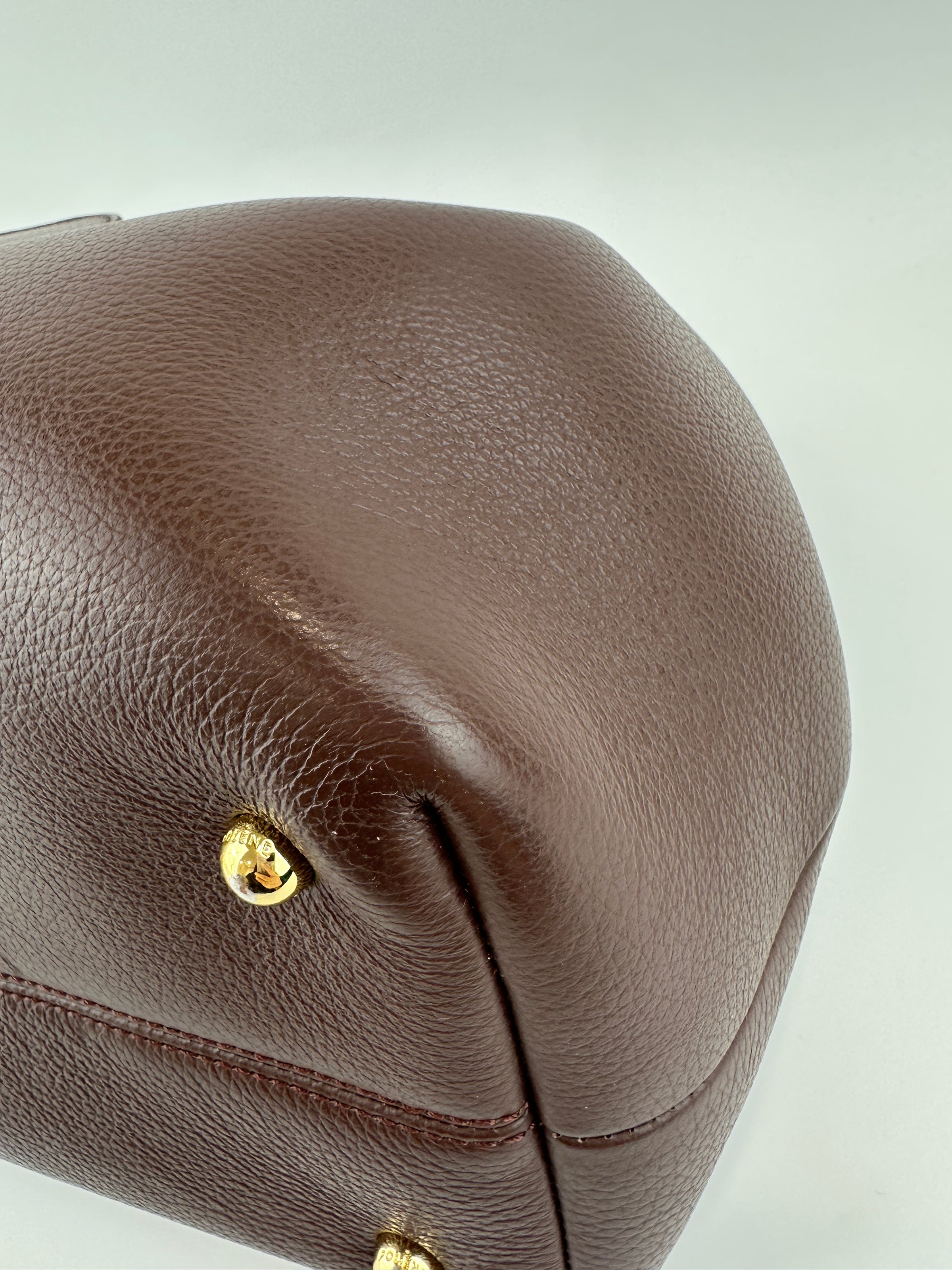 Numero Un Textured Sandalwood Leather Bag