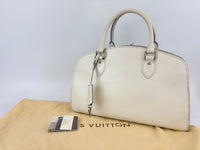 Epi Leather Pont Neuf PM Handbag White