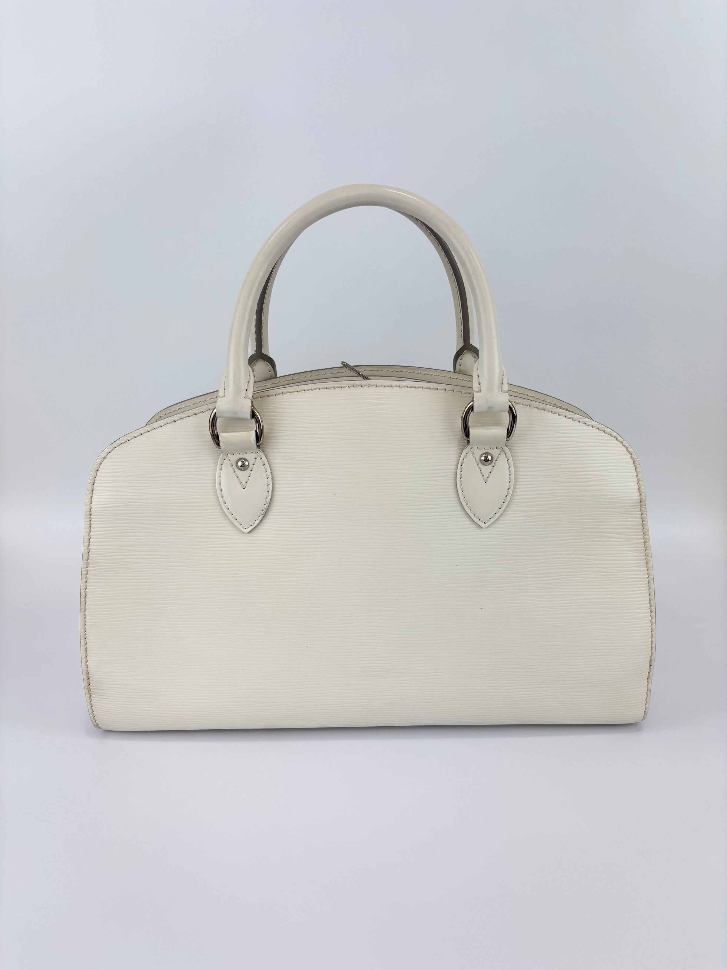 Epi Leather Pont Neuf PM Handbag White