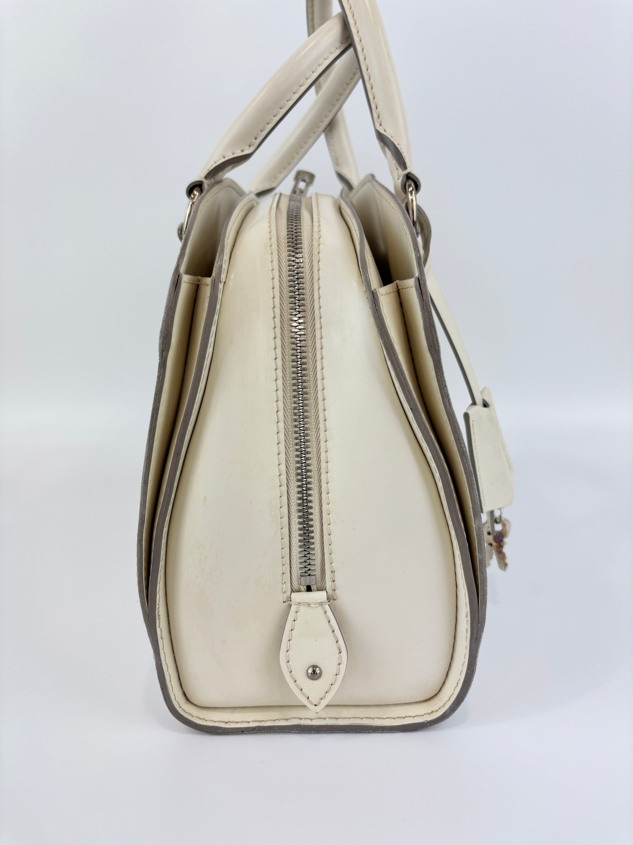 Epi Leather Pont Neuf PM Handbag White