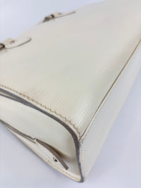 Epi Leather Pont Neuf PM Handbag White