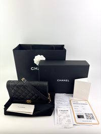 Boy Wallet On Chain Black Caviar GHW AP1117 - Glampot