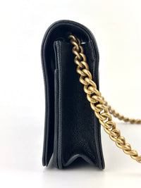 Boy Wallet On Chain Black Caviar GHW AP1117 - Glampot