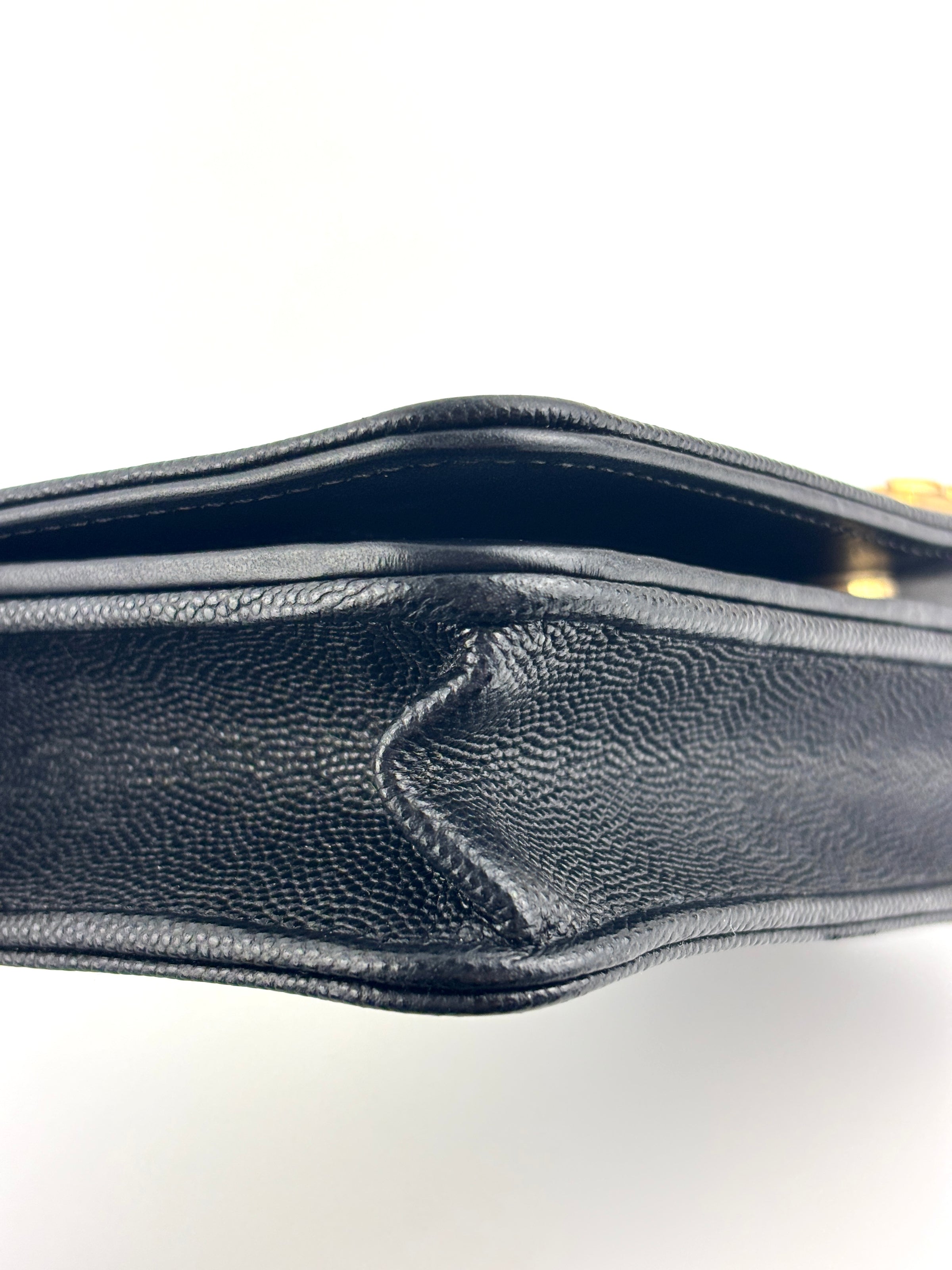 Boy Wallet On Chain Black Caviar GHW AP1117 - Glampot