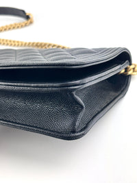 Boy Wallet On Chain Black Caviar GHW AP1117 - Glampot