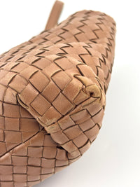 Small Nappa Intrecciato Capri Handbag in Brown - Glampot