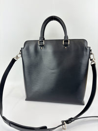 Brooks Epi Leather Tote Bag Black