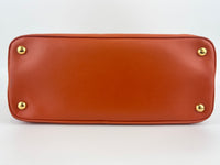 BL0837 Saffiano Lux Leather Dome Satchel Papaya