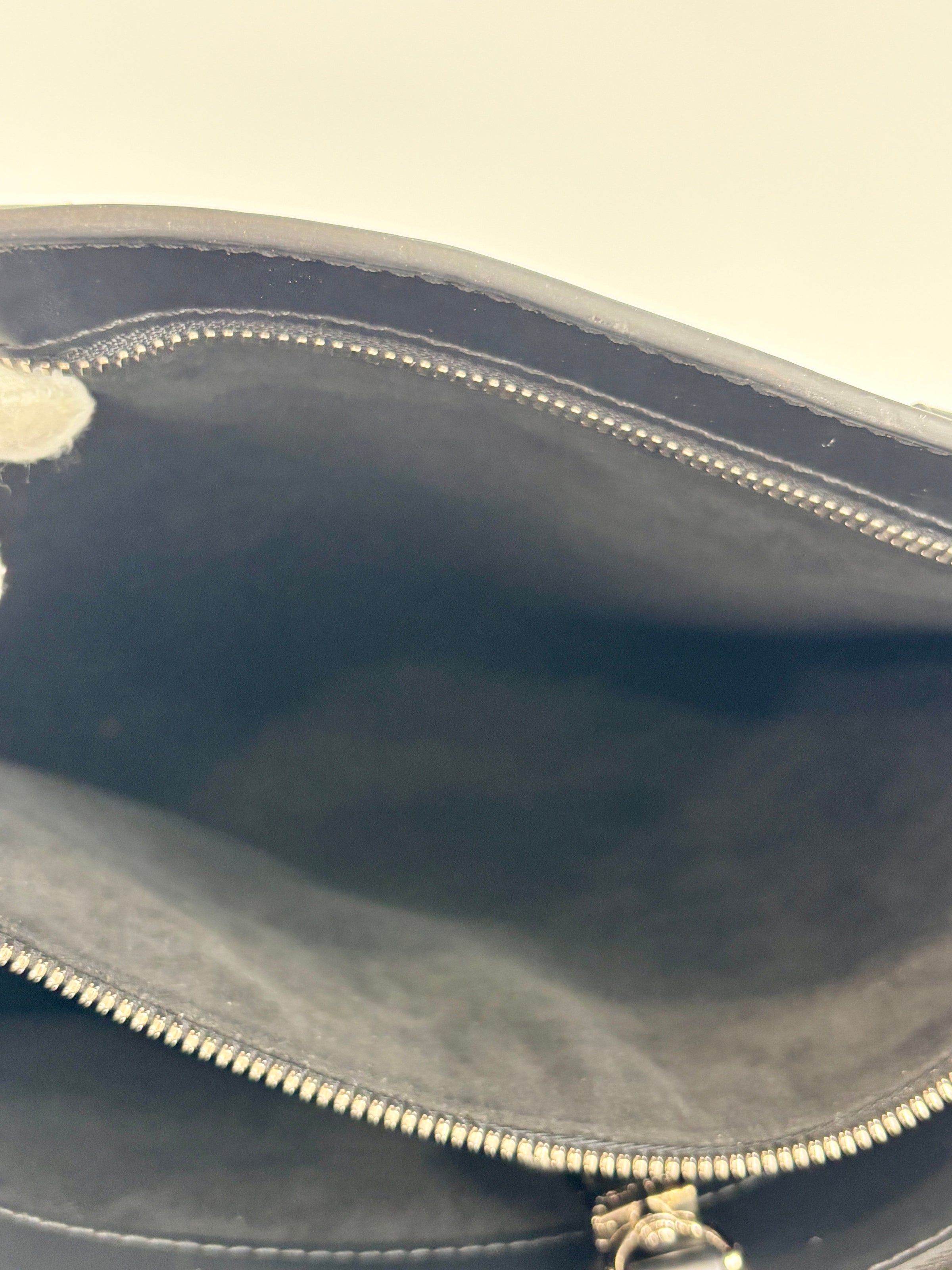 Brooks Epi Leather Tote Bag Black