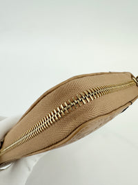 323397 GG Guccissima / Micro Guccissima Beige Leather Zip Around Long Wallet