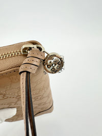 323397 GG Guccissima / Micro Guccissima Beige Leather Zip Around Long Wallet